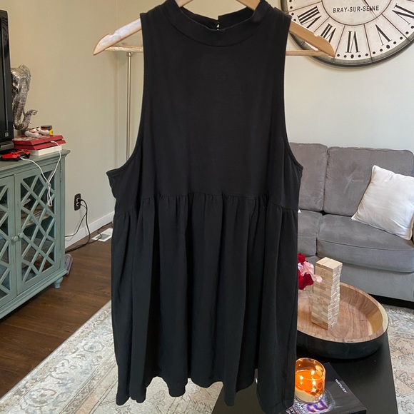 Open back black babydoll top - Picture 1 of 4